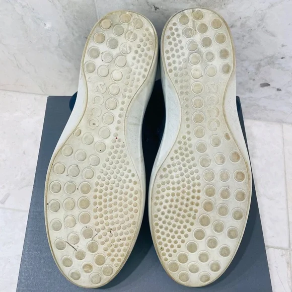 ECCO {41} Ankle Boots Navy Blue White Wedge "Night Sky" - Picture 7 of 9